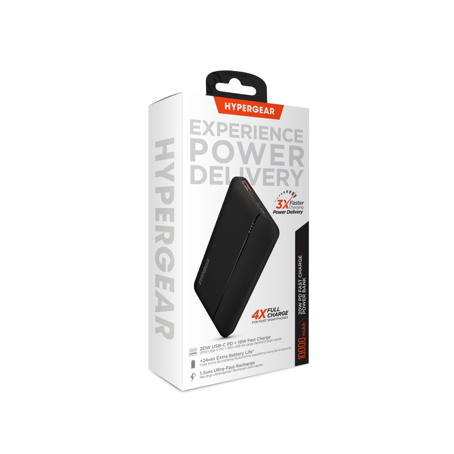 Hypergear 10000mAh 20W PD + USB Power Bank Black (15457-HYP)