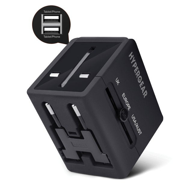 HyperGear All-in-one World Travel Adapter Black (14298-HYP)